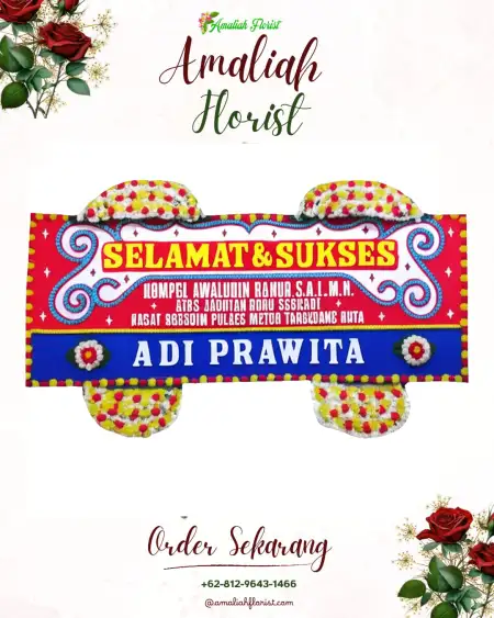 Papan Bunga Ucapan Selamat Sriombo